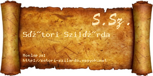 Sátori Szilárda névjegykártya